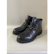 Ботинки Би-ки  осень/весна для девочек иск. лак