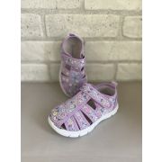 Туфли текстильные Капитошка для девочек сиреневого цвета