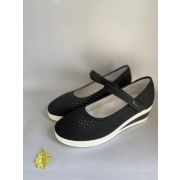 Туфли Мурсу школьные для девочек с перфорацией