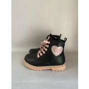 Ботинки Сказка осень/весна для девочек черно-розовый цвет