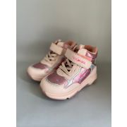 Ботинки Сказка осень/весна для девочек на флисе розовые