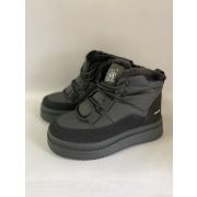 Ботинки зимние Сказка для девочек черные/нат.шерсть